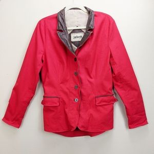 Jakett New York Red Leather Trim Jacket Medium
